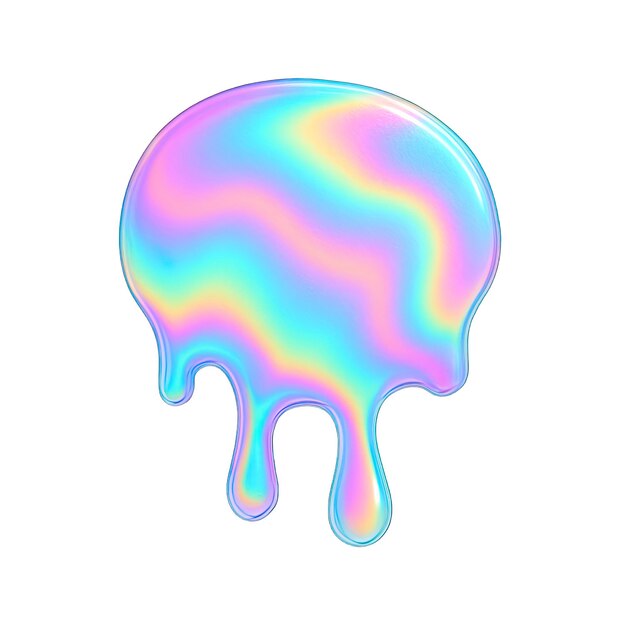 PSD holographic slime drip