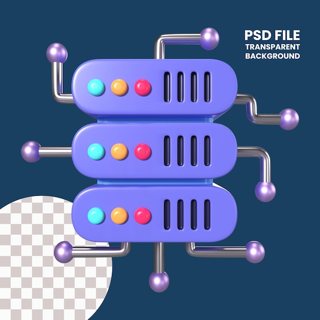 PSD hosting 3d illustration icon