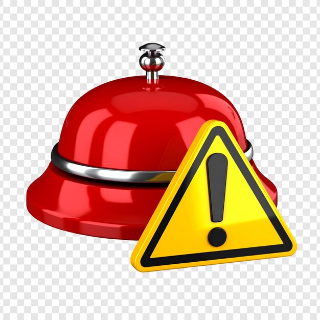 PSD hotel bell and caution triangle image