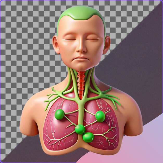 PSD human anatomy lungs lymph nodes