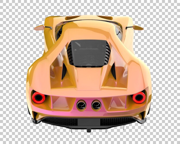 PSD hyper car on transparent background. 3d rendering - illustration
