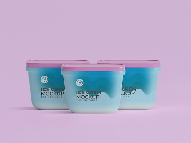 PSD ice cream cup mockup