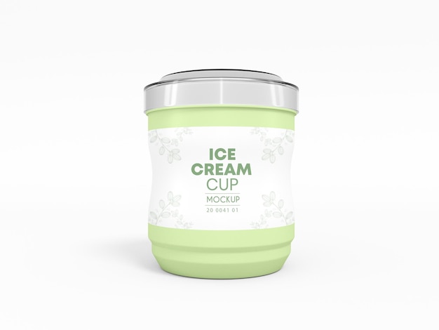 PSD ice cream cup packaging mockup