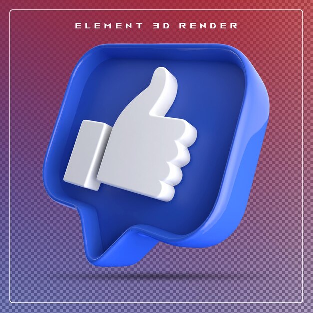 PSD icon 3d like blue