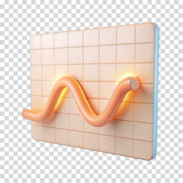 PSD illuminated wave chart data visualization on tiled background