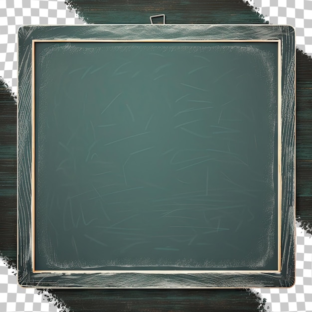 PSD illustration of a school s blackboard framed in chrome and using chalk