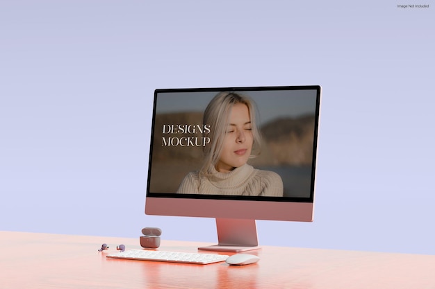 PSD imac screen presentation mockup