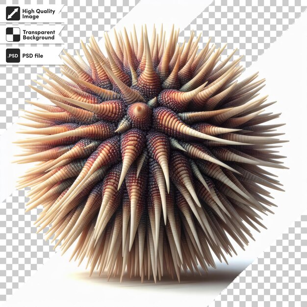 PSD an image of a prickly animal with a digital label on it