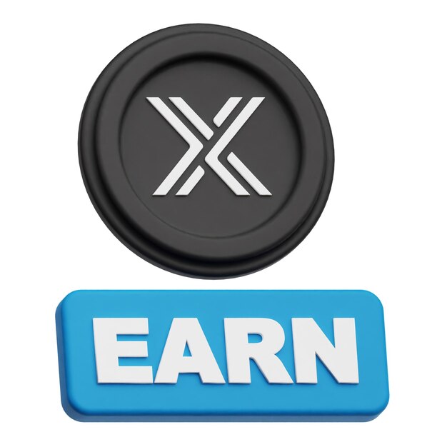 PSD immutable crypto token 3d icon isolated on the white background