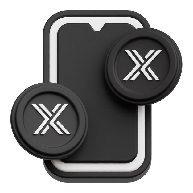 PSD immutable crypto token 3d icon isolated on the white background