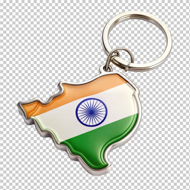 PSD indian flag key chains on transparent background