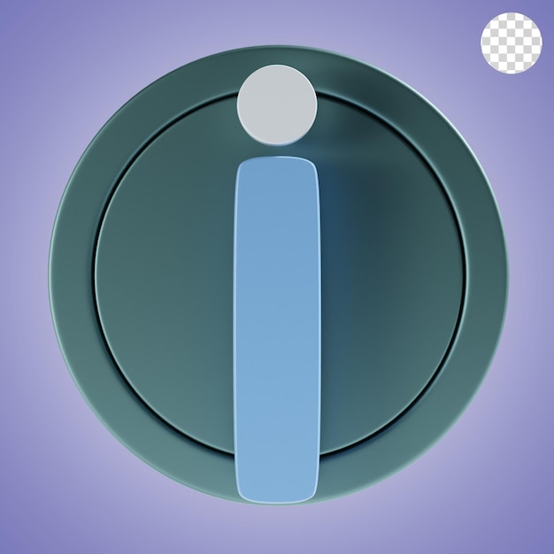 PSD information 3d icon and illustration