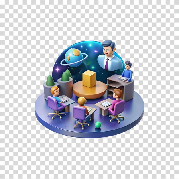 PSD innovative 3d learning environment interactive group study and knowledge sharing