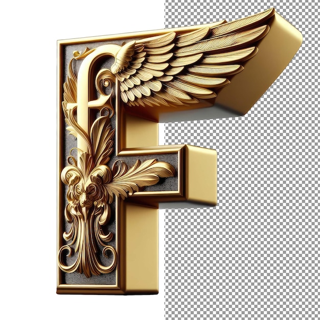 PSD innovative typography single 3d creative letter in transparency