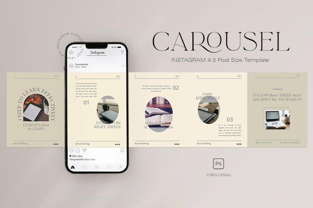 PSD instagram carousel post for social media