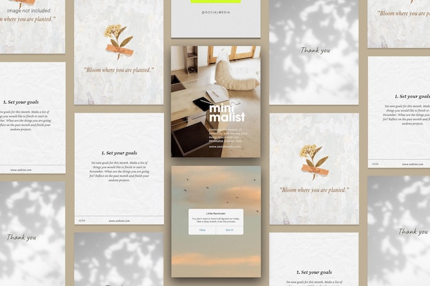 PSD instagram post mockup new size social media layout template interface branding