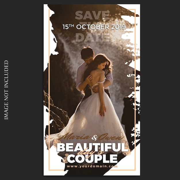 PSD instagram  wedding stories template 