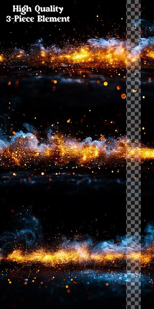 PSD intermittent flashes of light often used for visual or on transparent background