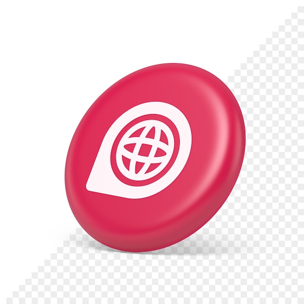 PSD internet access connection pointer button web address global cyberspace communication 3d side view icon