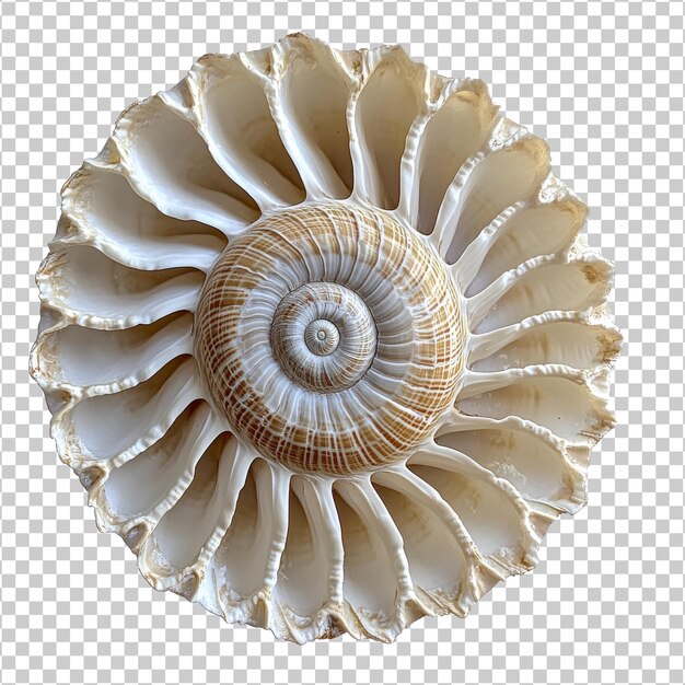 PSD intricate spiral shell patterns transparent