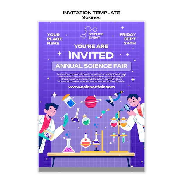 PSD invitation template for science and experiments