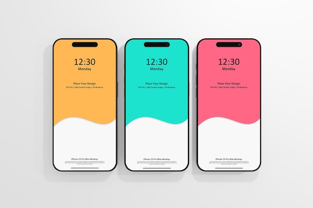 PSD iphone 15 pro max mockup