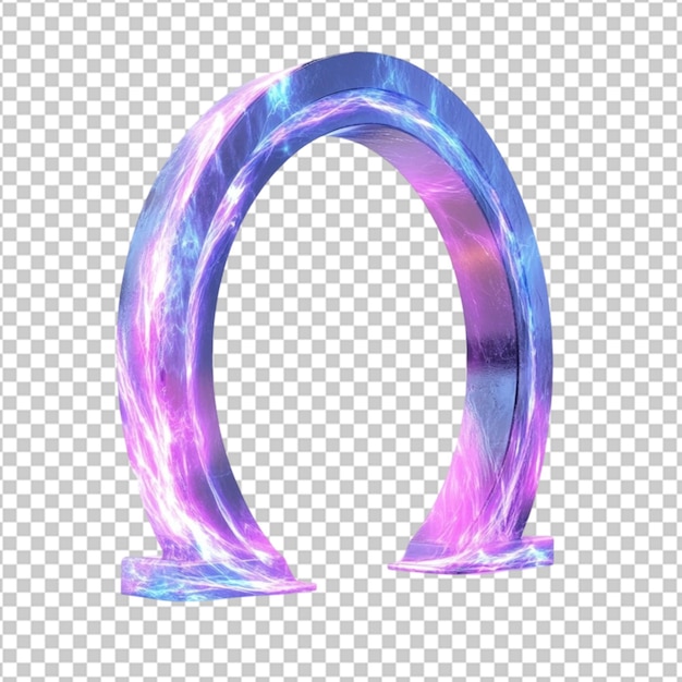 PSD iridescent fluid abstract shape isolated