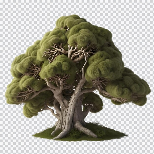 PSD isolated a mosscovered tree