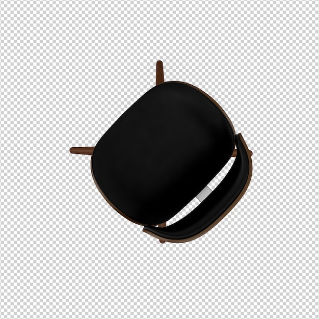 PSD isometric chair 3d isolated rendering