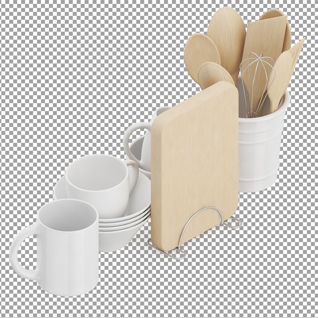 PSD isometric kitchen equipment