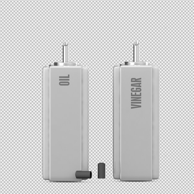 PSD isometric kitchen utensils 3d render