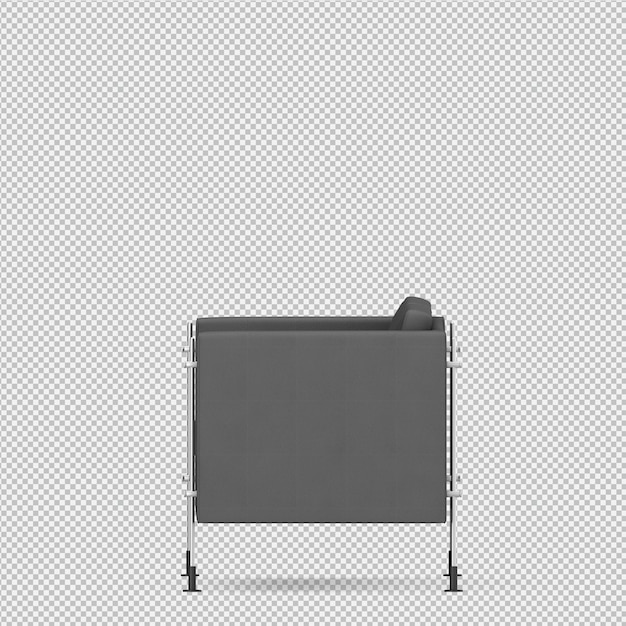 PSD isometric sofa 3d render