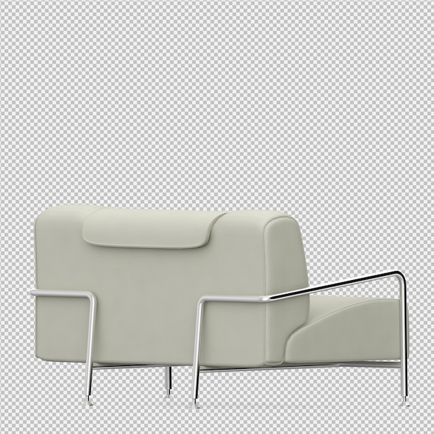 PSD isometric sofa 3d render