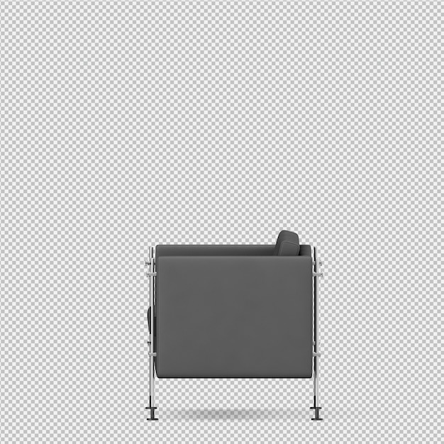 PSD isometric sofa 3d render