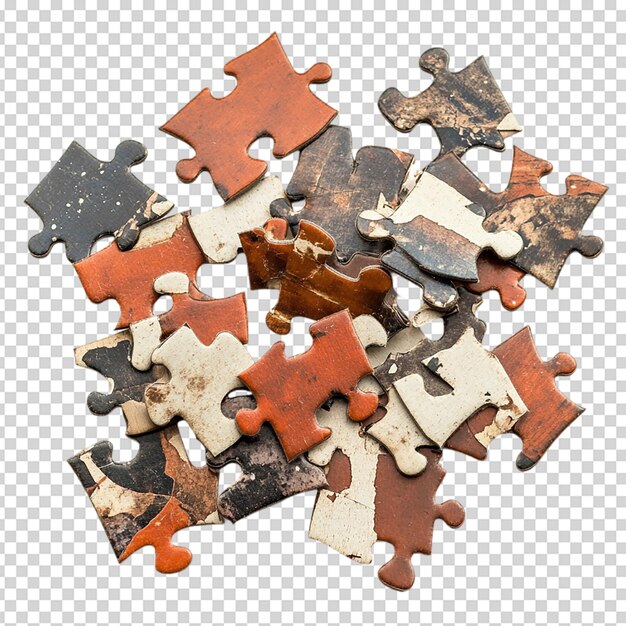 PSD jigsaw puzzle isolated on white background