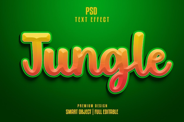 PSD jungle 3d text effect
