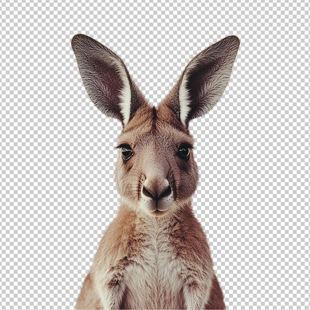 PSD kangaroo jumping in daylight isolated transparent background