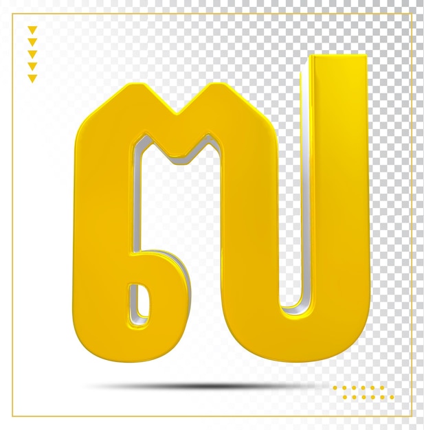 PSD khmer number 7 gold luxury 3d render