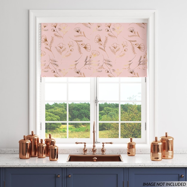 PSD kitchen roman blinds