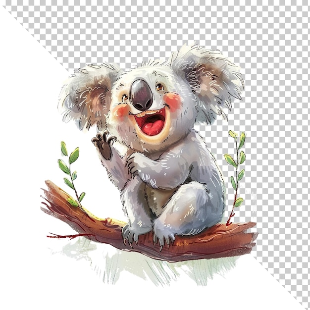 PSD koala isolated on transparent background