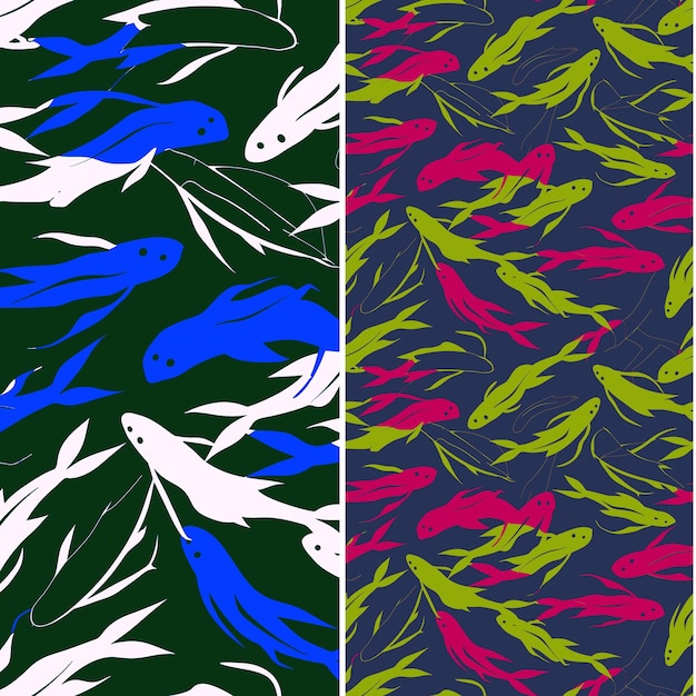 PSD krill with tiny silhouette abstract minimal design and overl nature pattern vector designs