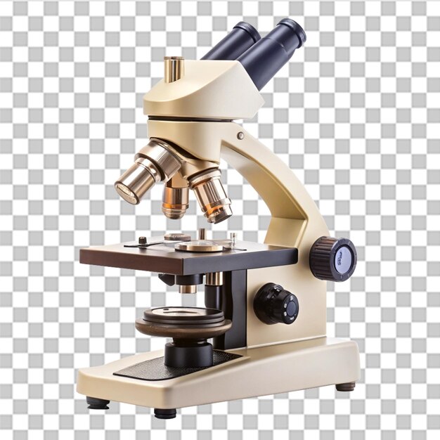PSD lab microscope isolated on transparent background