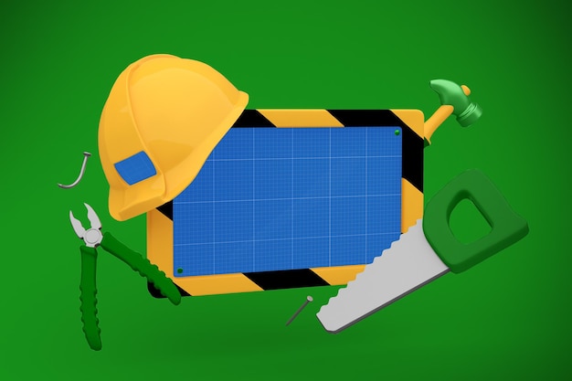 PSD labor day sign mockup