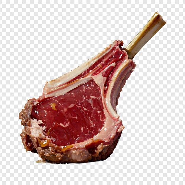 PSD lamb chop isolated on transparent background