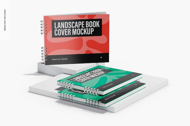 PSD landscape book covers mockup