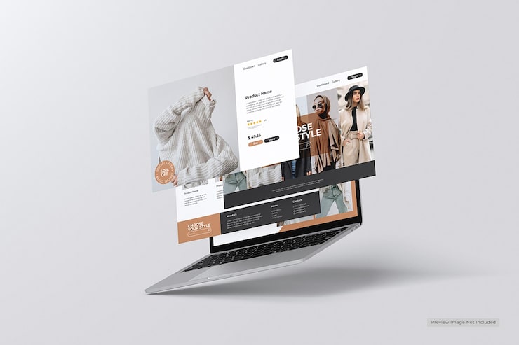 PSD laptop screen mockup