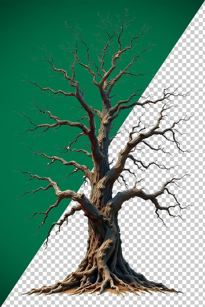 PSD large dead tree transparent image ai generated