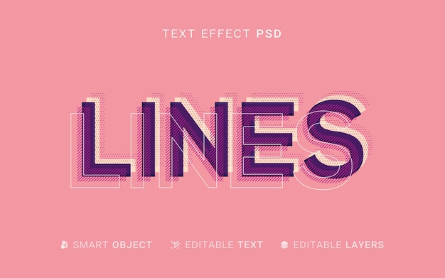 PSD layers text effect