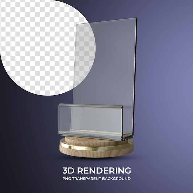 PSD leaflet holder 3d rendering isolated transparent background