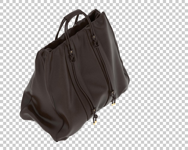 PSD leather bag isolated on transparent background 3d rendering illustration